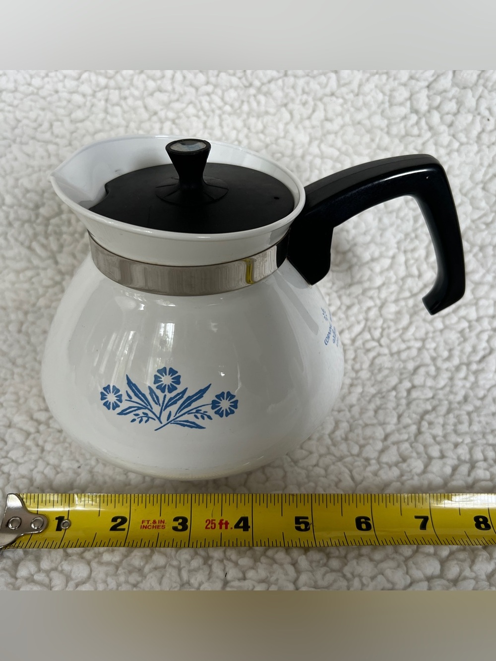Vintage Corning Ware Blue Cornflower 6 Cup Tea Pot Kettle P-104 with Lid - Picture 13 of 14